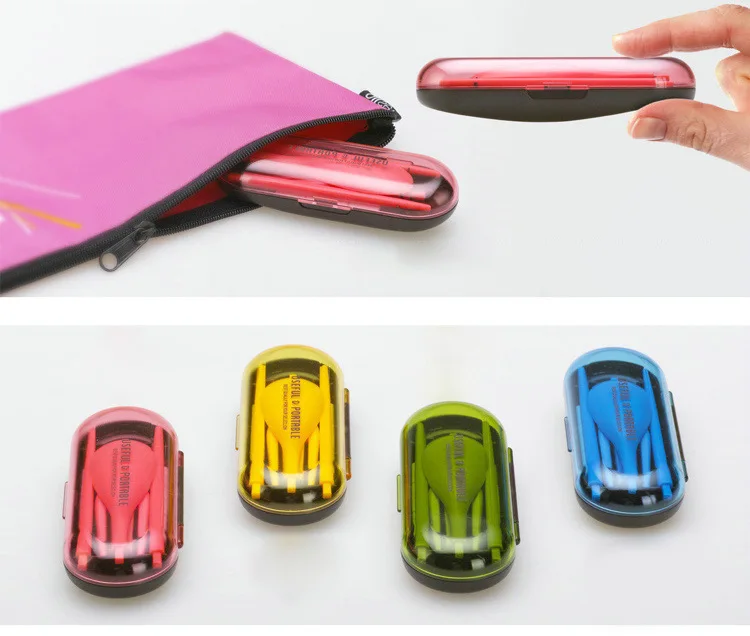T8038 Portable Tableware Outdoor Supplies Tableware Set Foldable Spoon Fork Chopsticks Three-Piece Set