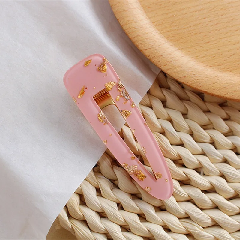 Pink Женские акриловые полые заколки для волос, оловянные фольга, шпильки с блестками, заколки для волос, головная повязка, аксессуары для волос, новое поступление - Цвет: Pink
