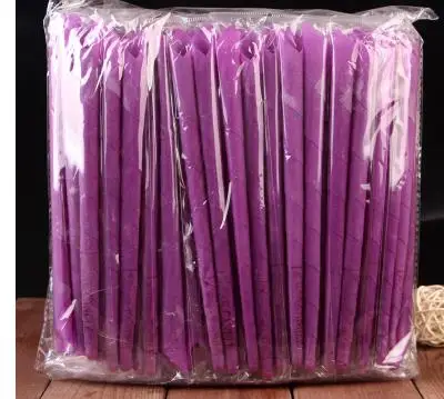 lavender Ароматная Свеча для ушей, палочка для ушей, палочка для ушей, детоксикация, освежающий ум, ванна для ног, красота, прямая трубка, стиль - Цвет: lavender