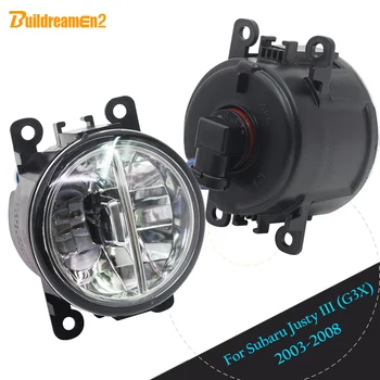 

Buildreamen2 For 2003-2008 Subaru Justy III (G3X) Hatchback Car Styling LED Lamp Front Fog Light Daytime Running Lamp DRL White