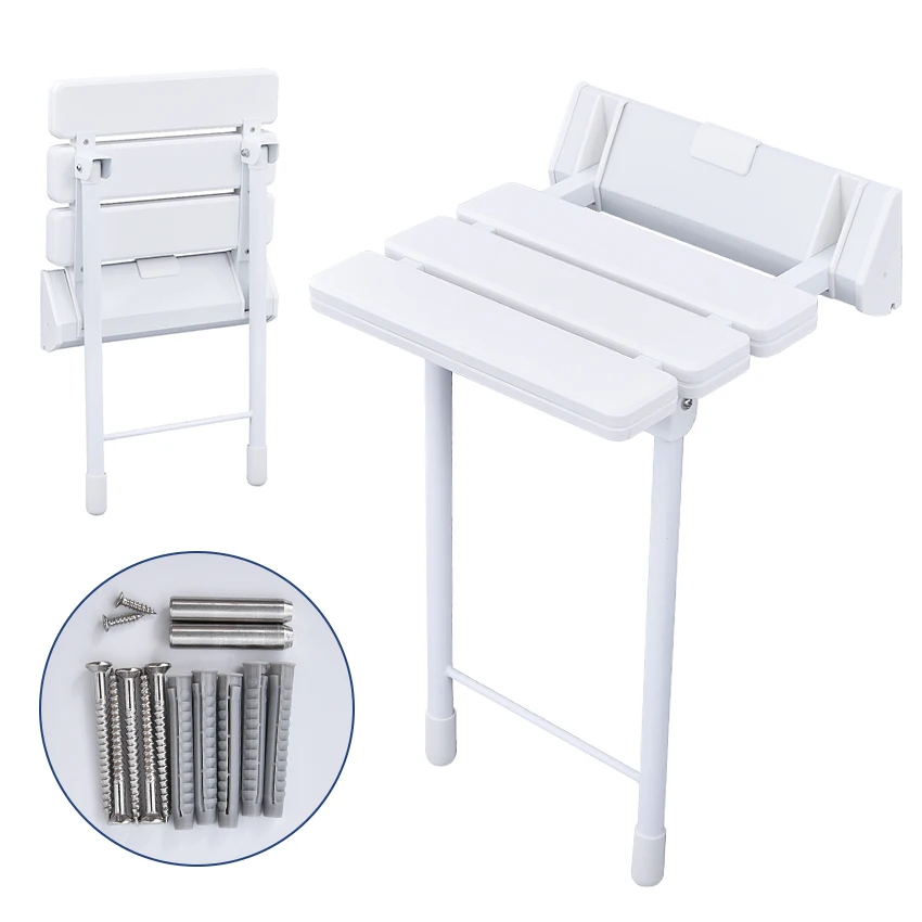 Новая Ванна Душ складной стул, крепящийся к стене Ванная комната стул высокого качества Бытовой настенный душ сиденье Ванная комната складной стул для рыбалки с ножки стула