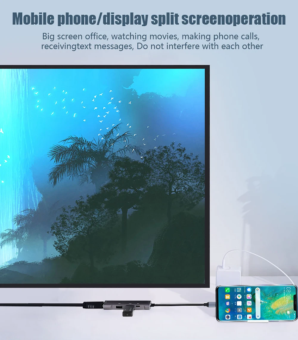 Концентратор USB Type C USB-C к HDMI 4K USB 3,0 2,0 Thunderbolt 3 Dex Mode адаптер док-станция для MacBook pro samsung S10 S9 huawei P20 Pro