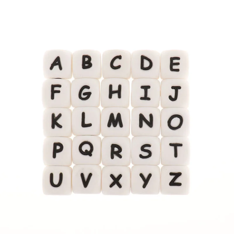 silicone letters bead