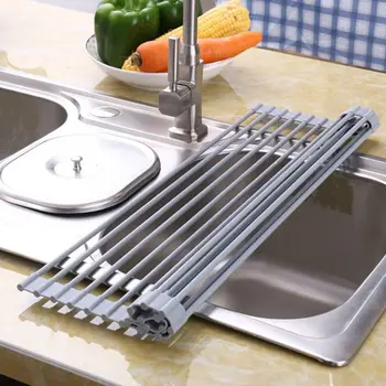 

Kitchen Sink Drainer Bathroom Shower Shelf Storage Suction Basket Rack Household Storage Collection Appliances Abtropfgitter