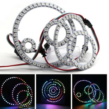 

Round Circle Matrix DC 5V WS2812B Individually Addressable Pixel Ring 8-45 LEDs Built-in IC 5050 RGB LED Ring Module Strip Light