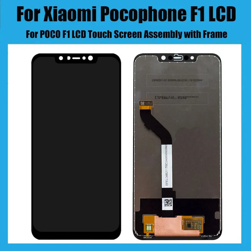 ЖК дисплей 6 18 дюйма для Xiaomi Pocophone F1 сенсорный экран в сборе с рамкой|Экраны