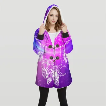 

2019 Casaco Woman's Plus Size 3d Print Convertible Hoodie Jackets 100% Polyester Tops Soft Jacket Woman Customer Design Wy20