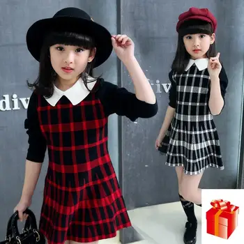 

Girl Sweater Dress children Fashion Leisure All-match Party Brought 2019 New Girls Pure cotton Spring and Autumn Clothes 3-12 Y