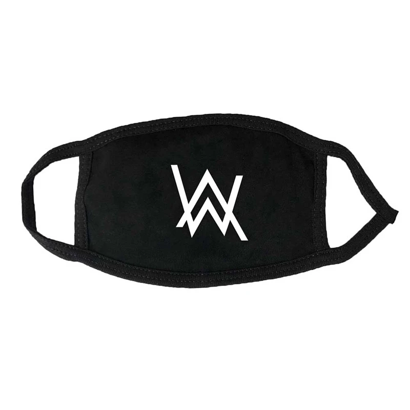 Женская и мужская хлопковая Пылезащитная маска для рта Alan Walker аниме Сказочный хвост Наруто анти-Пылезащитная маска для лица дышащая светящаяся маска для лица - Цвет: BK2