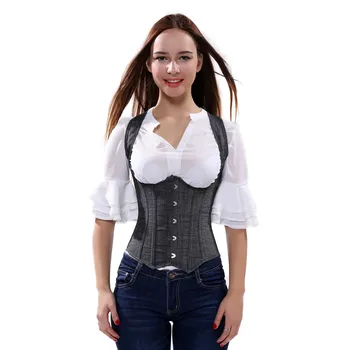 

Moldeling Strap Corset Vest Denim Waist Trainer Body Shaper Underbust Belly Slimming Sheath Fajas Girdle Palace Shapewear