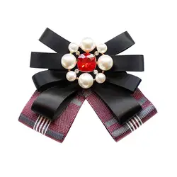 2019 корейский дизайнер моды красный цветок решетки галстук-бабочка школьная форма галстук-бабочка полосатая рубашка профессиональная