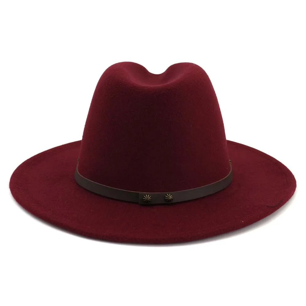 Шерстяная шляпа Fedora для мужчин и женщин, имитация шерсти, зимние женские фетровые шапки, Модный черный топ, Jazz Hat fedora Chapeau Sombrero Mujer AD0865