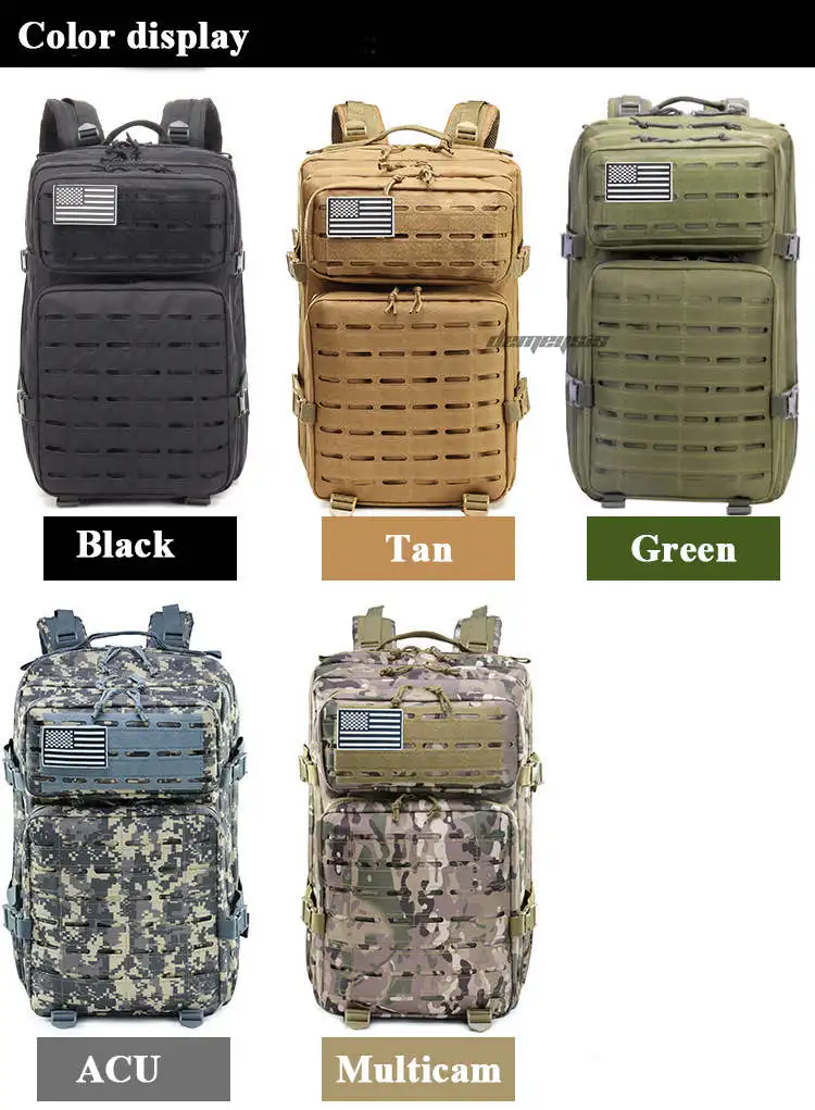 47L MOLLE армейская тактическая сумка-рюкзак долговечный, в стиле милитари армейские рюкзаки Largae Ёмкость на открытом воздухе сумка походный рюкзак для занятий альпинизмом