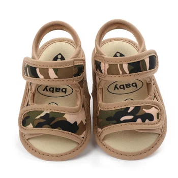 

HOT Camouflage Cool Baby Shoes Hollow Baby Boys Girls Sandals Soft Bottom Non-slip Toddler Soft Soled Shoes