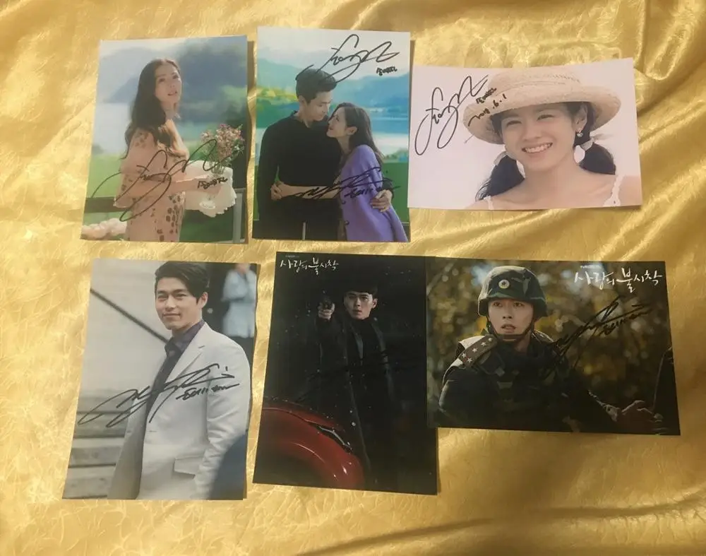 Подписано аварийное приземление на вас Hyun Bin Son Ye Jin фото с автографом 5*7 K-POP 032020A |