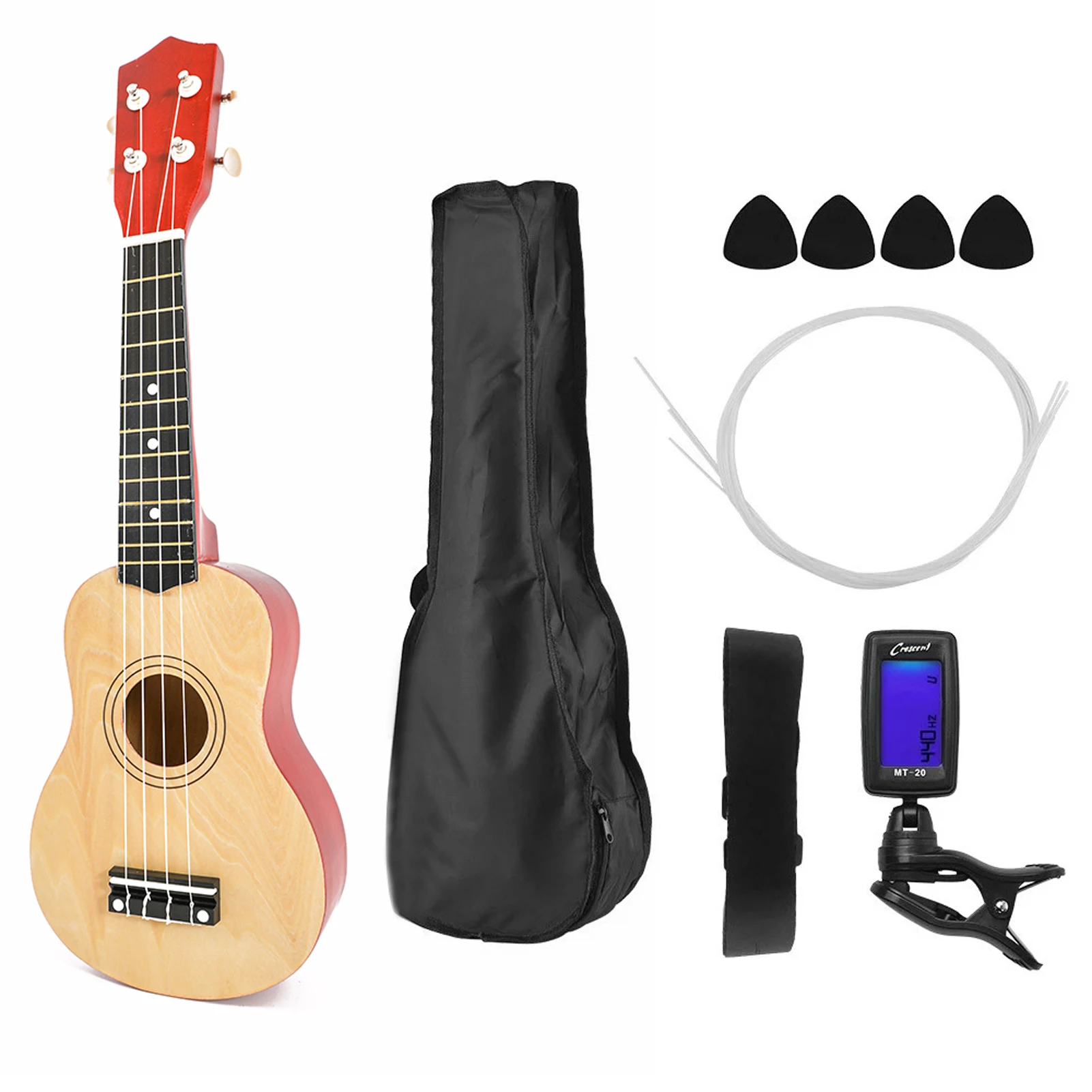 21 inch Kids Wooden UKulele 4 String Portable Guitar Instrument for