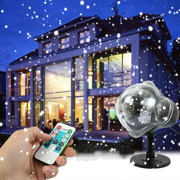 

Outdoor Waterproof LED Snowflake Laser Projector Light Rotating Stage Lights Christmas Atmosphere Holiday Party Home Decoration