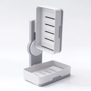 

Wall-mounted soap box double self-adhesive removable soap box protector storage box for bathroom kitchen sponge storage box