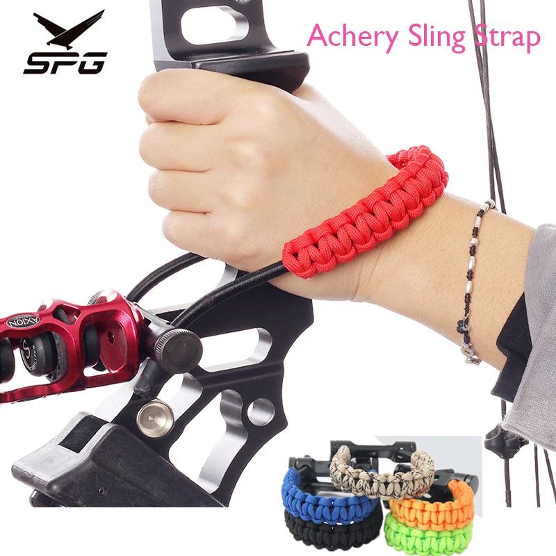 

5 Colour Top Quality Archery Bow Compound Bow Adjustable Braided Parachute Cord Bow Wrist Sling Bow Sling Strap Twisted rope