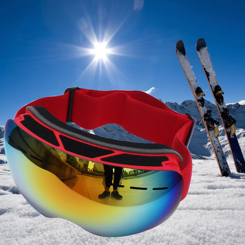 UV400 Anti-fog Double Layers Ski Goggles Lens Ski Mask Glasses Skiing Snow Snowboard Eyewear Mirror Polarize Goggles for Adults 5