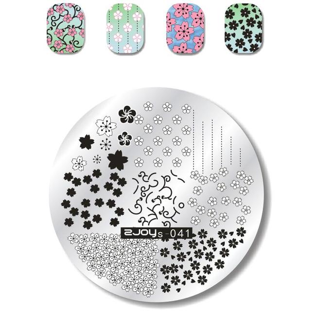 Round Nail Stamping Plates Butterfly/Constellation/Leaf/Bird Stainless Steel Image Stencils Printing Nails Decor 5.5cm Tool
