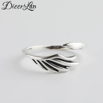 

Bohemian Ethnic 925 Sterling Silver Wing Rings for Women Bridal Wedding Vintage Finger Rings Christmas Gifts