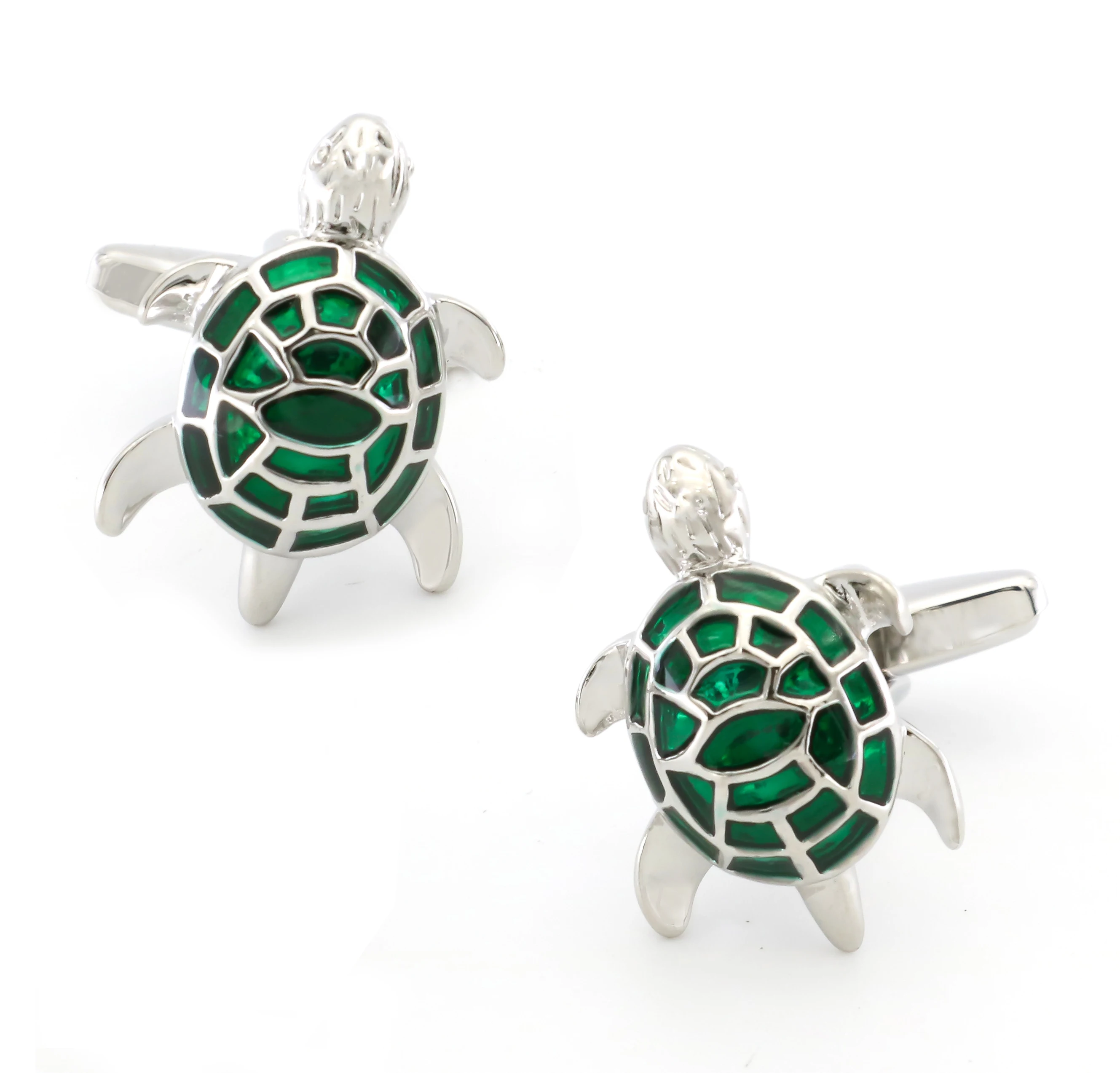 Turtle Cuff Links For Men Tortoise Design Quality Brass Material Green Color Cufflinks Wholesale&ampretail | Украшения и