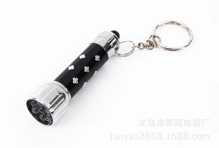 7led Мини Супер яркий фонарик блики алюминиевого сплава небольшой фонарик брелок портативное освещение мини фонарик LR44
