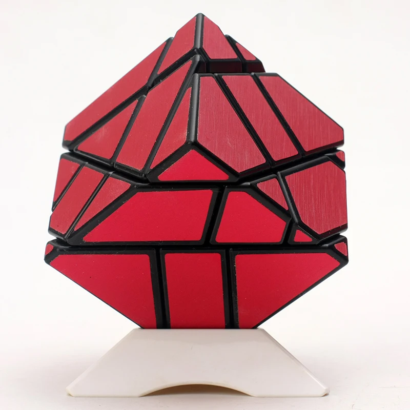 red Ниндзя 3x3x3 волшебный кубик полый держатель твист наклейка-пазл странной формы Нео Куб скоростной куб Развивающие игрушки нео куб - Цвет: red