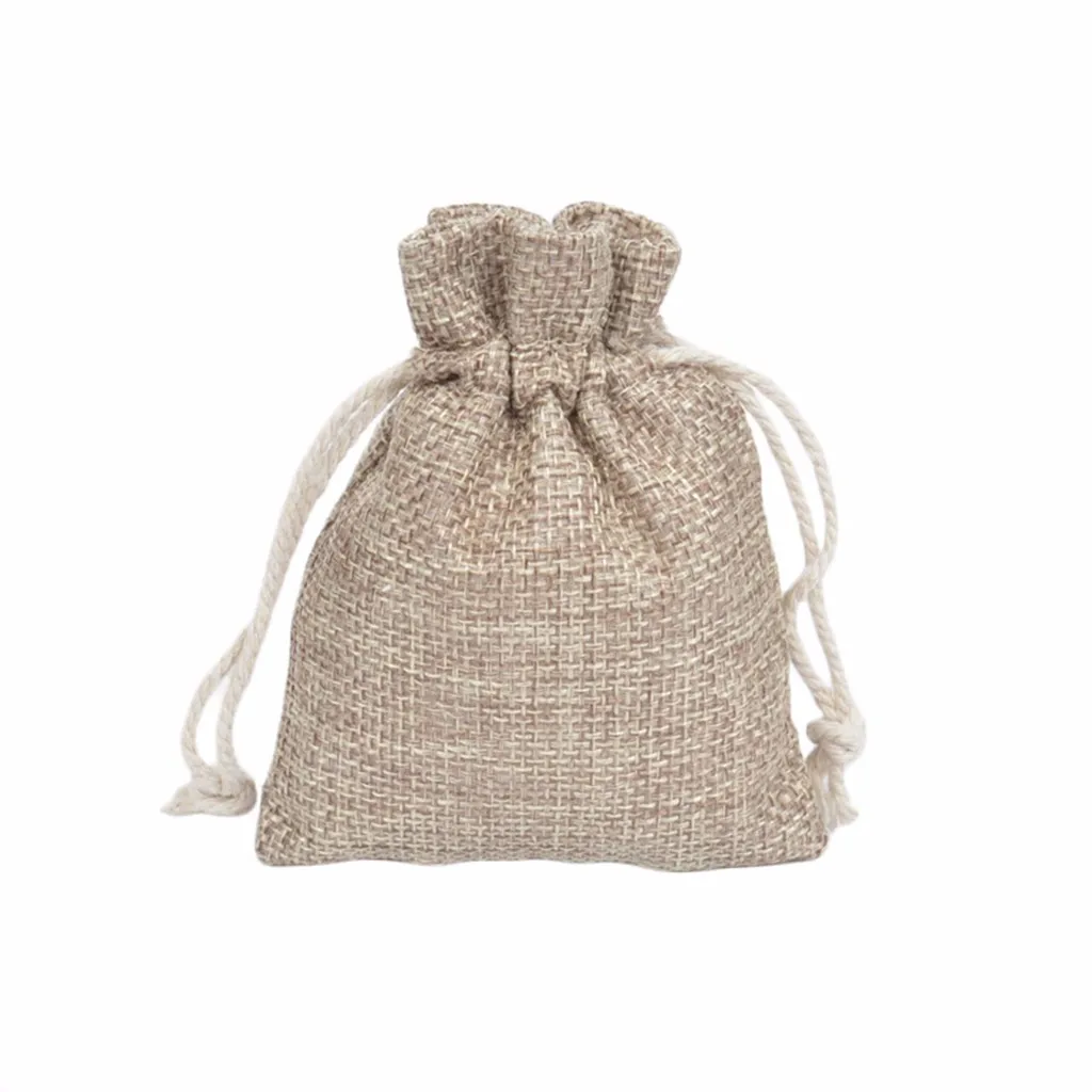 Мешковина для упаковки мешков на шнурке 9,5x12,5 см Подарочная сумка джутовая упаковка для хранения льняных мешков для ювелирных изделий мешки для свадьбы 30 шт PP3