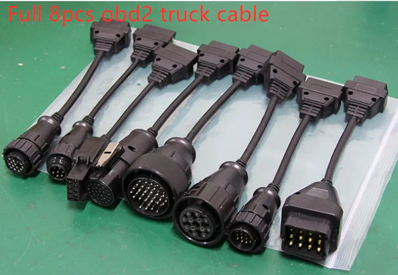 

Full 8pcs obd2 truck cable for delphis vd ds150e for autocome tcs cdp pro plus multidiag pro+MVDIAG WOW SNOOPER