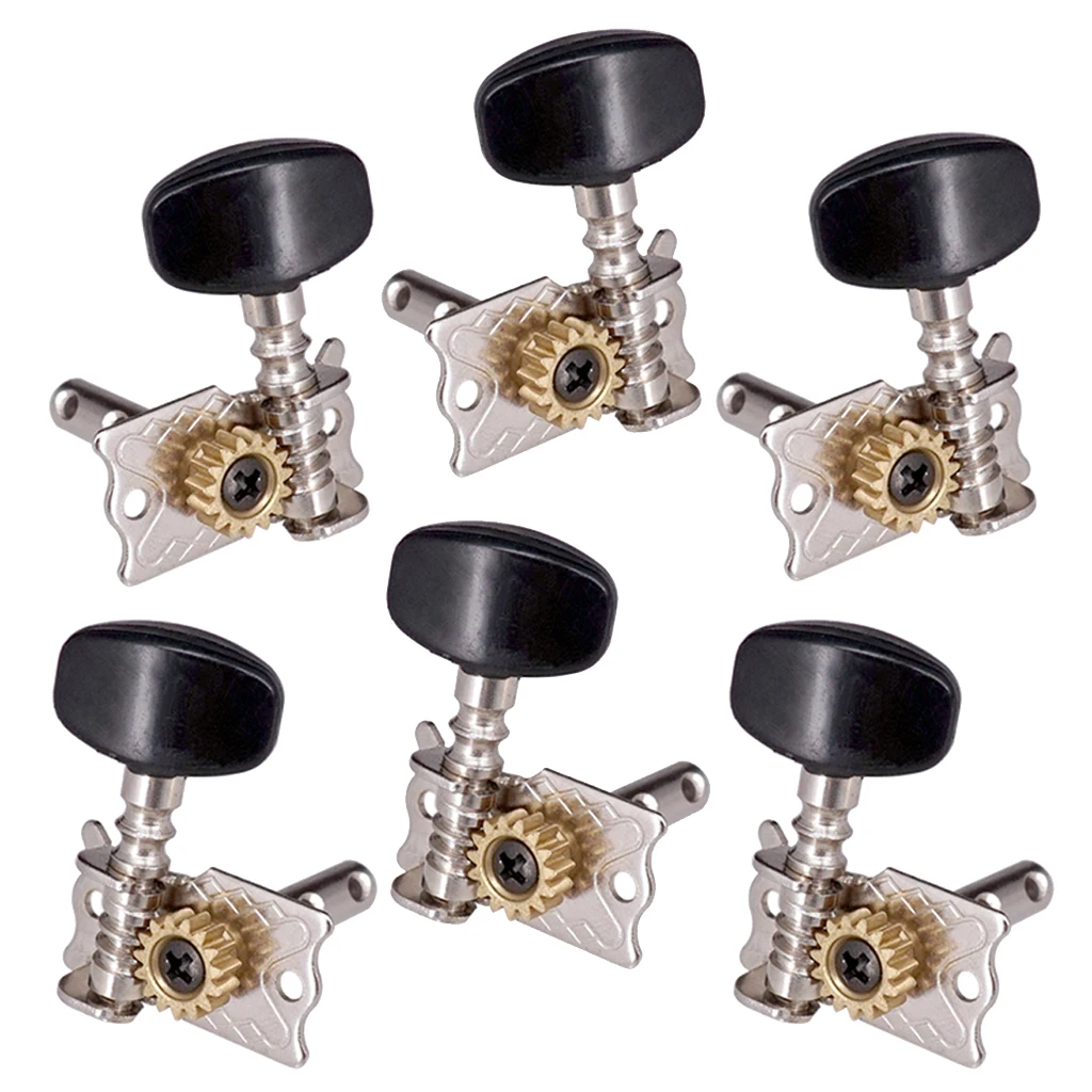 6pcs Silver 3L3R Tuners Tuning Pegs For Acoustic Guitar Replacement Parts
