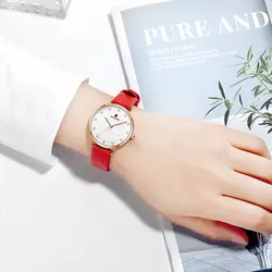 Женские хрустальные часы лучший бренд Роскошные Кварцевые наручные часы минималистичные часы из натуральной кожи женские часы 2019