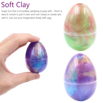 

Colorful Soft Egg Galaxy Fluffy Toys DIY Soft Clay Anti-stress Light Plasticine Antistress Toys for Children and Adults