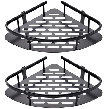 

2-Pack Corner Shower Caddy, No-Drilling Adhesive Shower Shelf, Stainless Steel Storage Organizer for Bathroom, Toilet