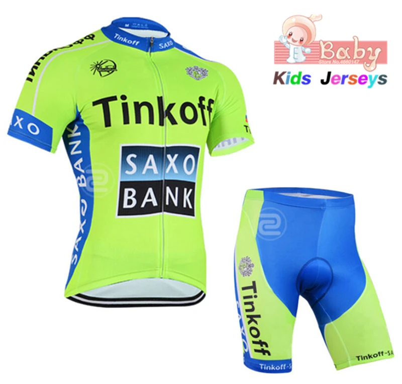 

2020 summer new children's bicycle cycling suit suit shorts Tinkoff boys and girls breathable bicycle clothing can be customized