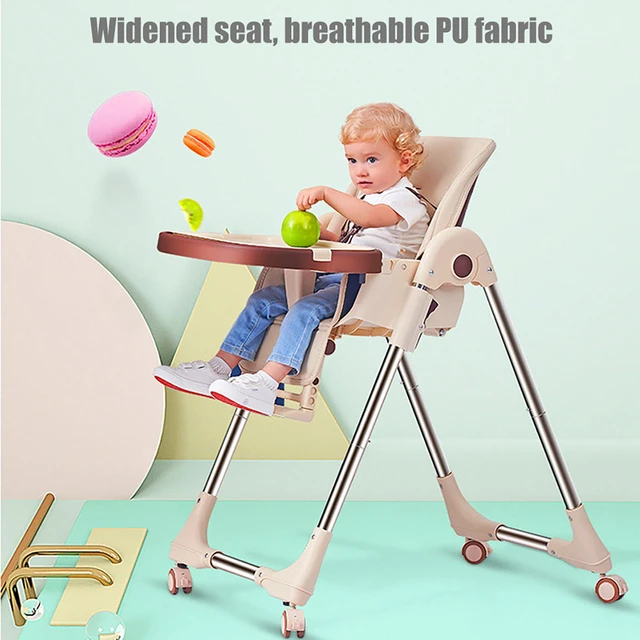 Chaise haute évolutive pliable et réglable pour bébé et enfant