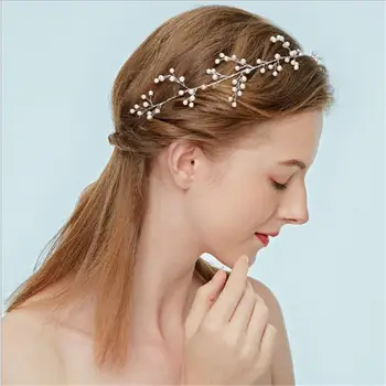 

Delicate Protein rhinestone Hair Clip Women Cross-border Hot Sale Bridal Headdress Handmade Edge Clip Wholesale