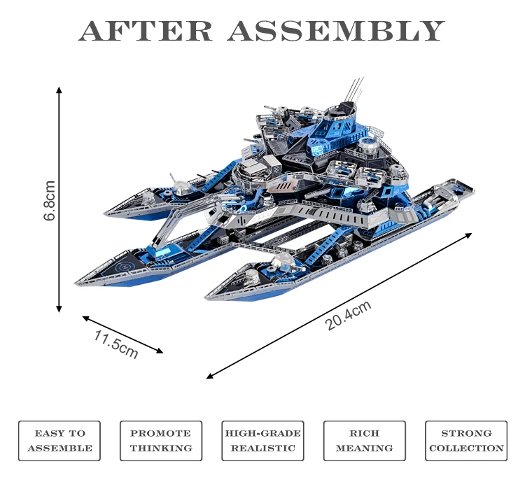 Mmz modelo 3d microworld puzzleseader de metal