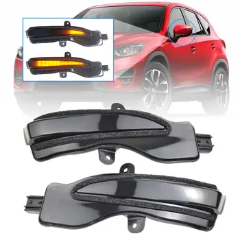 

Black LED Dynamic Turn Signal Blinker Sequential Side Wing Mirror Indicator Light Lamp For Mazda CX-3 2016-2018 CX-4 CX-5 2016