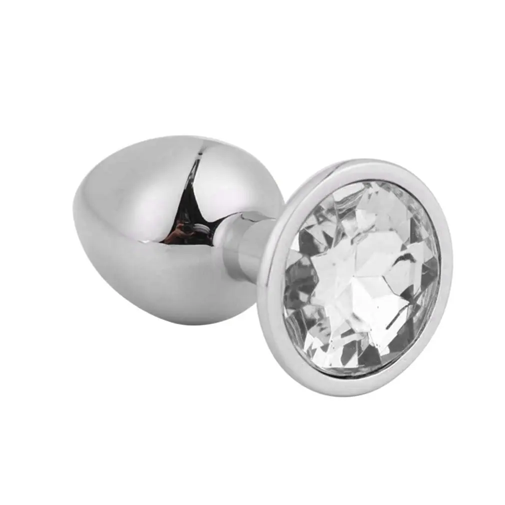 S/M Smooth Crystal Anal Plug With Jewelry Intimate Goods Metal Butt Rhinestone Sex Toys For Women Couple Fun Love | Красота и
