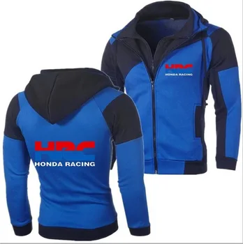 

2018 Fashion Men winter Motorcycle Hoodies HRC Sweatshirts Cotton Casual Repsol Zip Male Hooded coats jackets Y
