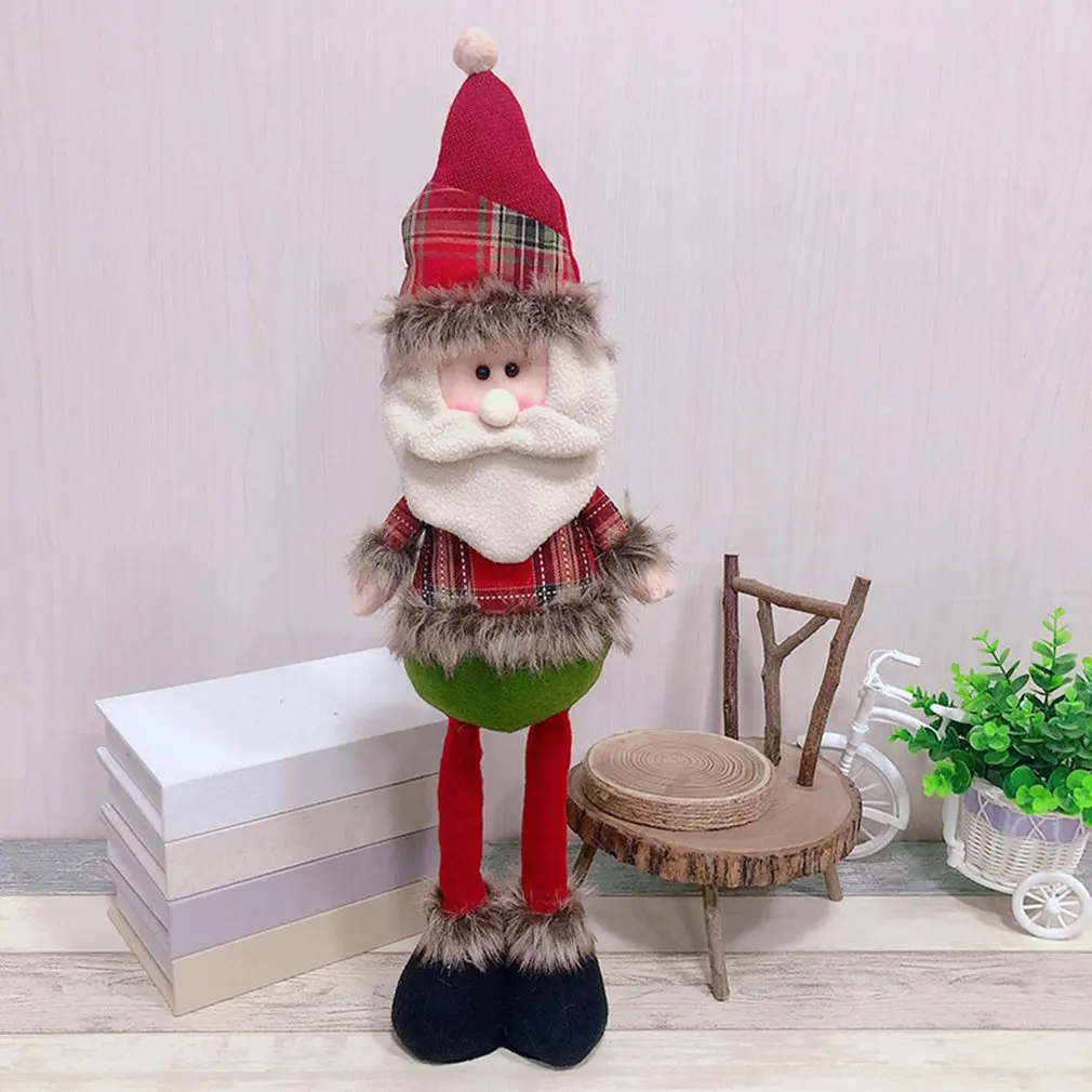 

Telescopic Santa Claus Snowman Reindeer Doll Toy Standing Figurine Christmas Tree Ornaments New Year Kids Gift Desk Decoration