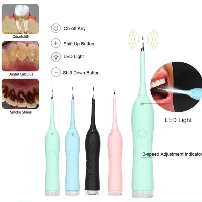 New Portable Electric Sonic Dental Scaler Tooth Calculus Remover Tooth Stains Tartar Tool Dentist Whiten Teeth 1 New Portable Electric Sonic Dental Scaler Tooth Calculus Remover Tooth Stains Tartar Tool Dentist Whiten Teeth 3