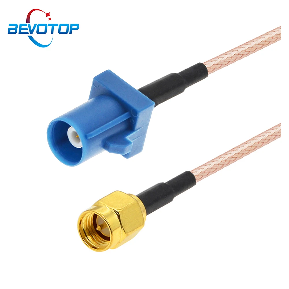 15 CENTÍMETROS 20 CENTÍMETROS 0.3m ~ 2m Fakra C Plugue Macho para Macho SMA GPS Antena Cabo de Extensão Fakra RG316 Pigtail Jumper para a Seat VW Benz Ford