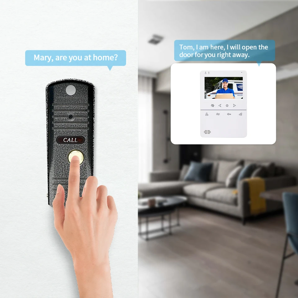 Рисунок 3 - До 4,3 дюймового видеодомофона