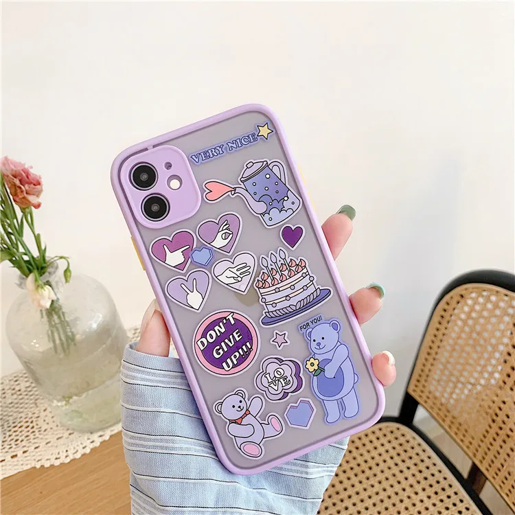 Чехол INS для iPhone 11 Pro Max Xr X Xs 7 8 Puls SE 2020 милый корейский телефонный чехол из ТПУ и