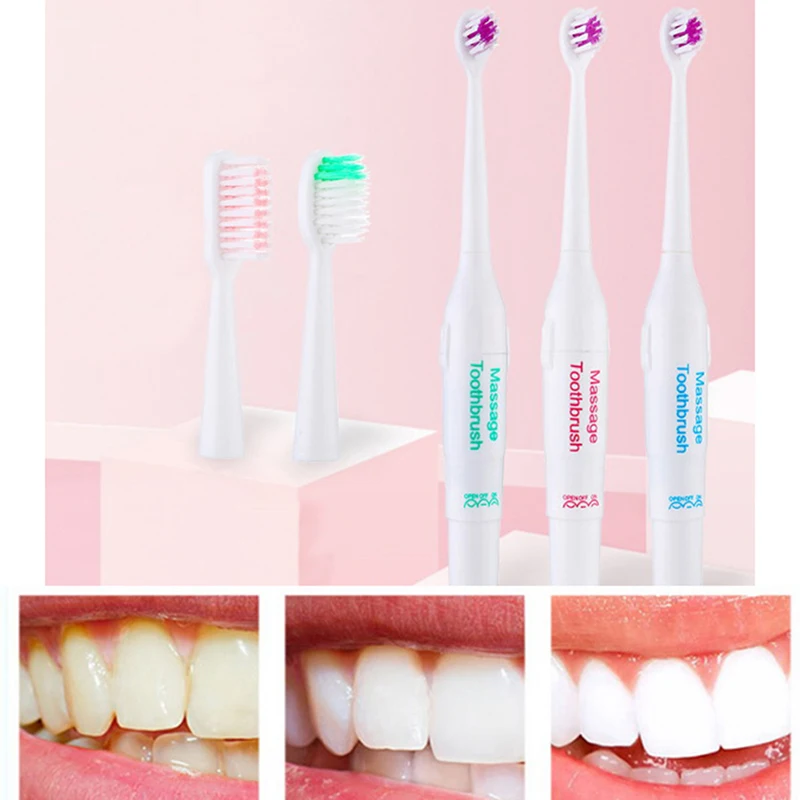 Профессиональная Точная Чистящая электрическая зубная щетка с 3 сменными головками для взрослых, уход за полостью рта, электрическая зубная щетка