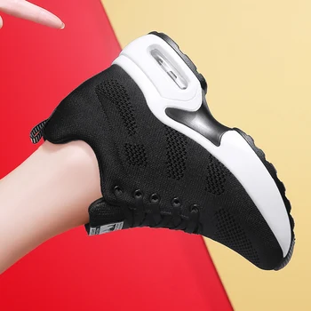 

Women's Casual Shoes Spring Platform Sneakers Woman Breathable Air Cushion Outdoor Solid Heightening Footwear Chaussures Femme