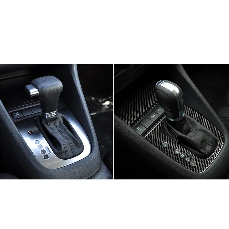 Подходит для VW golf 6 2008-2012 gti R MK6 scirocco 2009- автомобильные аксессуары из углеродного волокна Панель передач персональная Автомобильная Наклейка 3D